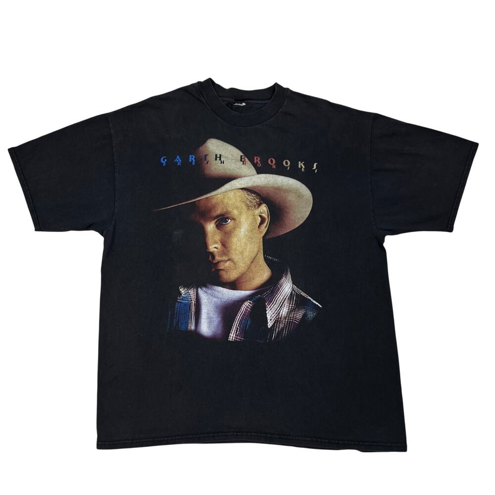 Vintage Men's Garth Brooks Fresh Horses 1996 Blue Rose Concert T-Shirt (Sz XL)